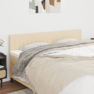 vidaXL Κεφαλάρια Κρεβατιού 2 τεμ. Κρεμ 80x5x78/88cm Υφασμάτινο