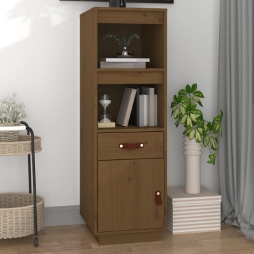 vidaXL Ντουλάπι Ψηλό Καφέ Μέλι 34x40x108,5cm από Μασίφ Ξύλο Πεύκου 1 τεμ.