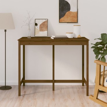 vidaXL Τραπέζι Μπαρ μελί καφέ 140x80x110cm από Μασίφ Ξύλο Πεύκου 1 τεμ.