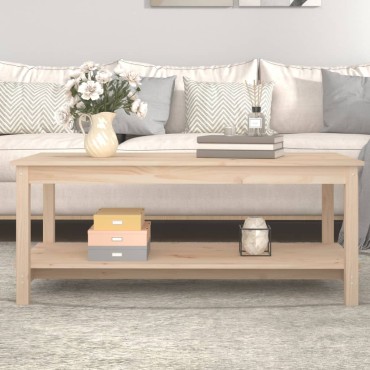 vidaXL Τραπεζάκι Σαλονιού 110x55x45cm από Μασίφ Ξύλο Πεύκου 1 τεμ.