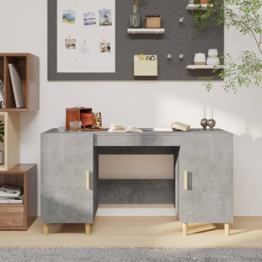 vidaXL Γραφείο Γκρι Σκυροδέματος 140x50x75cm Επεξεργασμένο Ξύλο 1 τεμ.