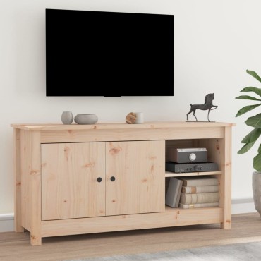vidaXL Έπιπλο Τηλεόρασης 103x36,5x52cm από Μασίφ Ξύλο Πεύκου