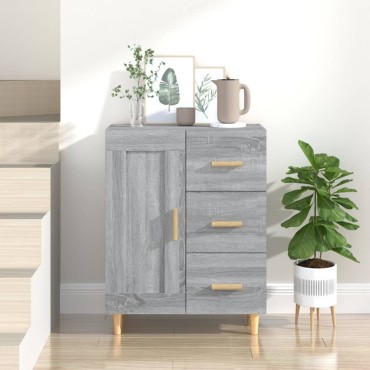 vidaXL Ντουλάπι Γκρι Sonoma 69,5x34x90cm από Επεξεργασμένο Ξύλο 1 τεμ.