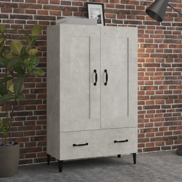 vidaXL Ντουλάπι Γκρι Σκυροδέματος 70x31x115cm από Επεξεργασμένο Ξύλο 1 τεμ.