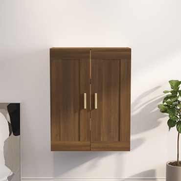 vidaXL Ντουλάπι Τοίχου Καφέ Δρυς 69,5x32,5x90cm Επεξεργασμένο Ξύλο 1 τεμ.