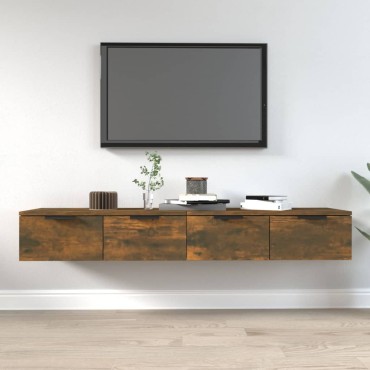 vidaXL Έπιπλα Τοίχου 2 τεμ. Καπν. Δρυς 68x30x20cm Επ. Ξύλο