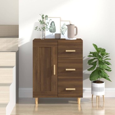 vidaXL Ντουλάπι Καφέ Δρυς 69,5x34x90cm από Επεξεργασμένο Ξύλο 1 τεμ.