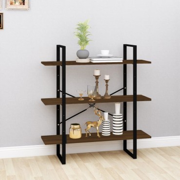 vidaXL Βιβλιοθήκη Καφέ Δρυς 100x30x105cm από Επεξεργασμένο Ξύλο 1 τεμ.