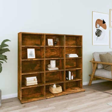 vidaXL Έπιπλο για CD Καπνιστή Δρυς 100x23x89,5cm Επεξεργασμένο Ξύλο 1 τεμ.