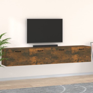 vidaXL Ντουλάπια Τοίχου 2 τεμ. Καπνιστή δρυς 100x36,5x35cm Επεξ. Ξύλο