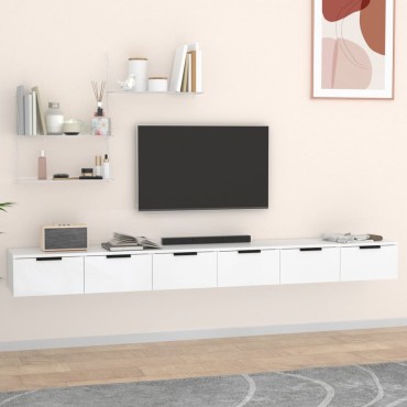 vidaXL Ντουλάπια Τοίχου 2 τεμ. Λευκό. 102x30x32cm Επεξ. Ξύλο