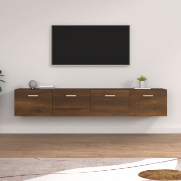 vidaXL Ντουλάπια Τοίχου 2 τεμ. Καφέ δρυς 100x36,5x35cm Επεξ. Ξύλο