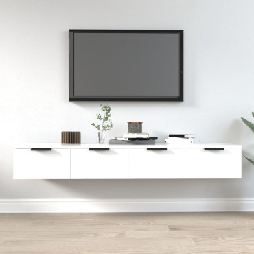 vidaXL Ντουλάπια Τοίχου 2 τεμ. Λευκά 68x30x20cm Επεξεργασμένο Ξύλο
