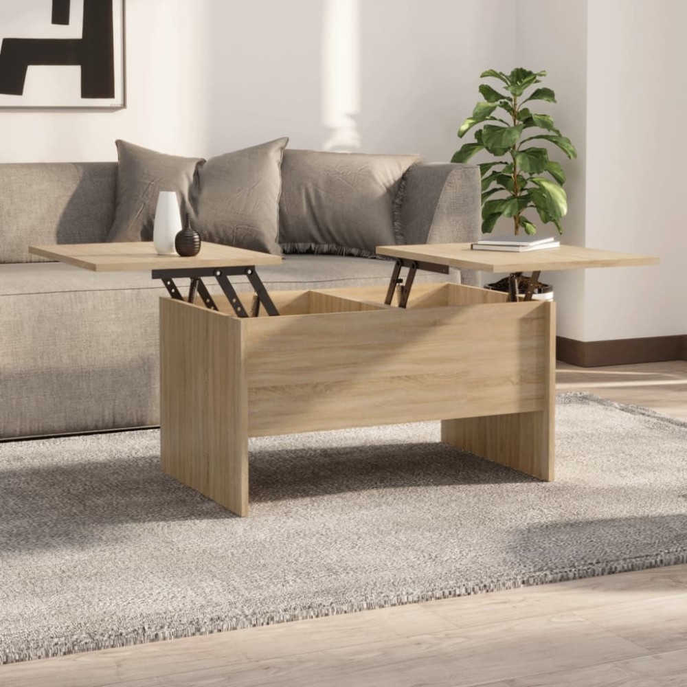vidaXL Τραπεζάκι Σαλονιού Sonoma Δρυς 80x50x42,5cm Επεξεργασμένο Ξύλο 1 τεμ.