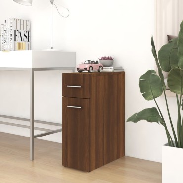 vidaXL Συρταριέρα Γενικής Χρήσης Καφέ Δρυς 20x45,5x60cm Επεξ. Ξύλο 1 τεμ.