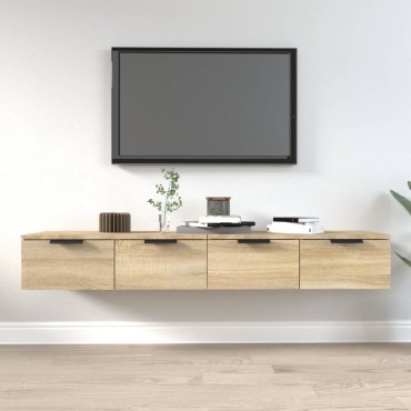 vidaXL Ντουλάπια Τοίχου 2 τεμ. Sonoma Δρυς 68x30x20cm Επεξ. Ξύλο