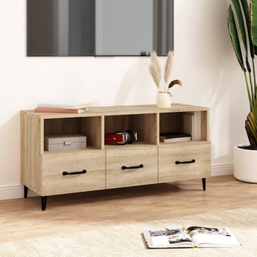 vidaXL Έπιπλο Τηλεόρασης Sonoma Δρυς 102x35x50cm Επεξεργ. Ξύλο