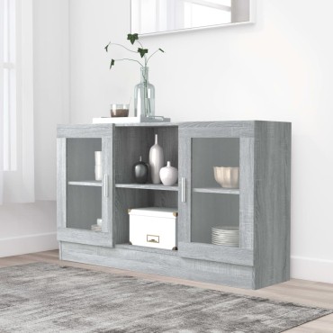 vidaXL Βιτρίνα Γκρι Sonoma 120x30,5x70cm από Επεξεργασμένο Ξύλο 1 τεμ.