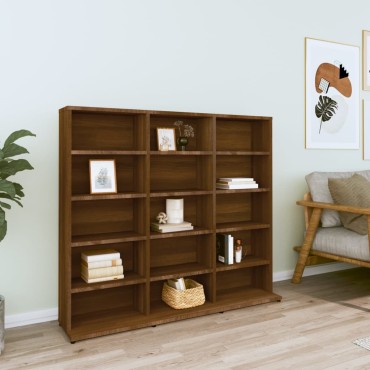 vidaXL Έπιπλο για CD Καφέ Δρυς 100x23x89,5cm Επεξεργασμένο Ξύλο 1 τεμ.