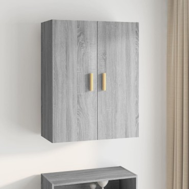 vidaXL Ντουλάπι Τοίχου Κρεμαστό Γκρι sonoma 69,5x34x90cm 1 τεμ.
