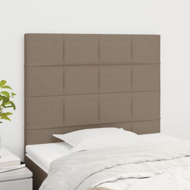 vidaXL Κεφαλάρια Κρεβατιού 2 τεμ. Taupe 90x5x78/88cm Υφασμάτινο