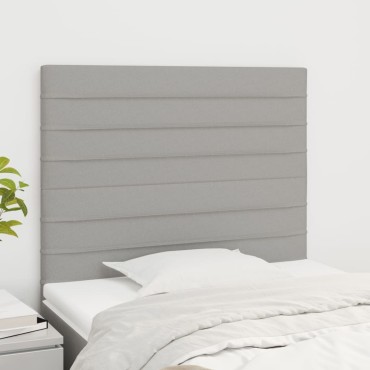 vidaXL Κεφαλάρια Κρεβατιού 2 τεμ. Αν. Γκρι 90x5x78/88cm Υφασμάτινο