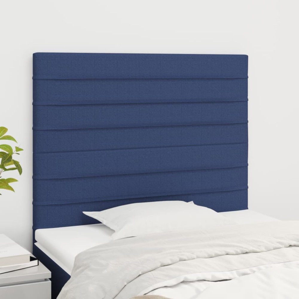 vidaXL Κεφαλάρια Κρεβατιού 2 τεμ. Μπλε 90x5x78/88cm Υφασμάτινο