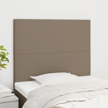 vidaXL Κεφαλάρια Κρεβατιού 2 τεμ. Taupe 100x5x78/88cm Υφασμάτινο