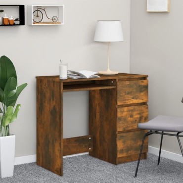 vidaXL Γραφείο Καπνιστή Δρυς 90x45x76cm από Επεξεργασμένο Ξύλο 1 τεμ.