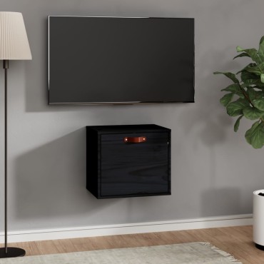 vidaXL Ντουλάπι Τοίχου Μαύρο 40x30x35cm από Μασίφ Ξύλο Πεύκου 1 τεμ.