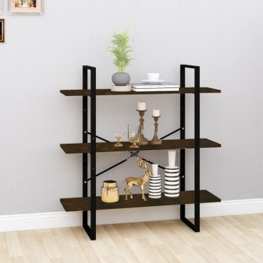 vidaXL Βιβλιοθήκη Καπνιστή Δρυς 100x30x105cm από Επεξεργασμένο Ξύλο 1 τεμ.