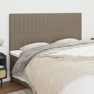 vidaXL Κεφαλάρια Κρεβατιού 4 τεμ. Taupe 90x5x78/88cm Υφασμάτινο