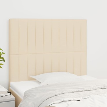 vidaXL Κεφαλάρια Κρεβατιού 2 τεμ. Κρεμ 80x5x78/88cm Υφασμάτινο