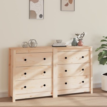 vidaXL Ντουλάπι 140x35x80cm από Μασίφ Ξύλο Πεύκου 1 τεμ.