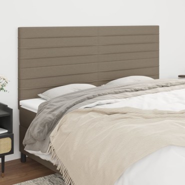 vidaXL Κεφαλάρια Κρεβατιού 4 τεμ. Taupe 80x5x78/88cm Υφασμάτινο
