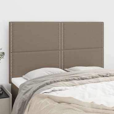 vidaXL Κεφαλάρια Κρεβατιού 4 τεμ. Taupe 72x5x78/88cm Υφασμάτινα