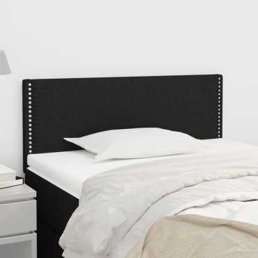 vidaXL Κεφαλάρι Κρεβατιού Μαύρο 90x5x78/88cm Υφασμάτινο 1 τεμ.
