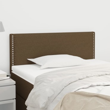 vidaXL Κεφαλάρι Κρεβατιού Σκούρο Καφέ 90x5x78/88cm Υφασμάτινο 1 τεμ.