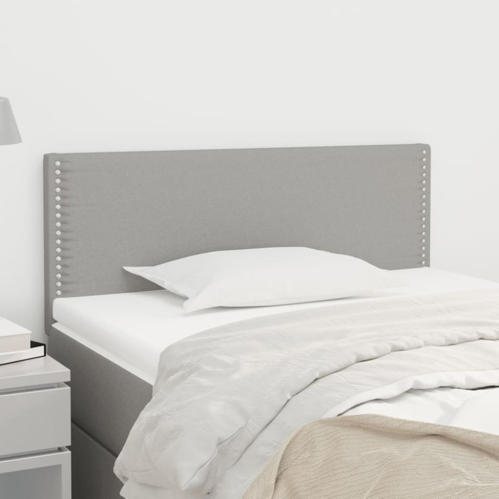 vidaXL Κεφαλάρι Κρεβατιού Ανοιχτό Γκρι 100x5x78/88cm Υφασμάτινο 1 τεμ.
