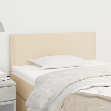 vidaXL Κεφαλάρι Κρεβατιού Κρεμ 100x5x78/88cm Υφασμάτινο 1 τεμ.