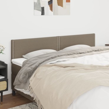 vidaXL Κεφαλάρια Κρεβατιού 2 τεμ. Taupe 80x5x78/88cm Υφασμάτινο
