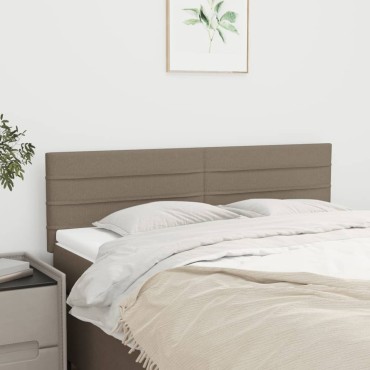 vidaXL Κεφαλάρια Κρεβατιού 2 τεμ. Taupe 72x5x78/88cm Υφασμάτινα