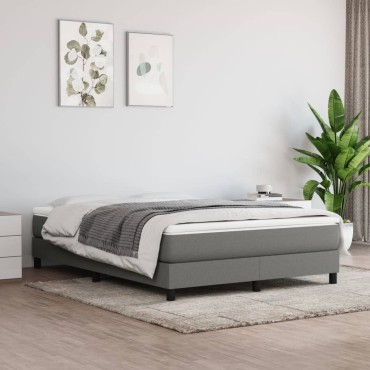 vidaXL Στρώμα με Pocket Springs Σκούρο Γκρι 140x190x20cm Υφασμάτινο 1 τεμ. - Μονό