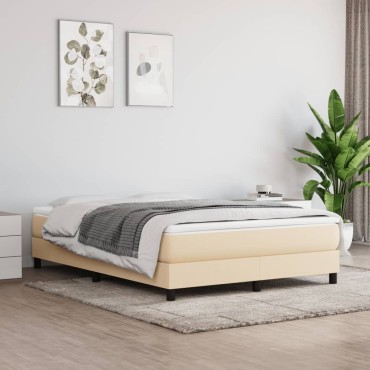 vidaXL Στρώμα με Pocket Springs Κρεμ 140x190x20cm Υφασμάτινο 1 τεμ. - Διπλό