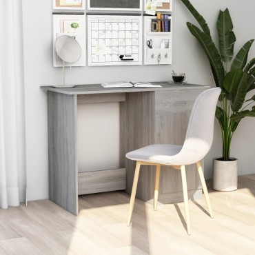 vidaXL Γραφείο Γκρι Sonoma 100x50x76cm από Επεξεργασμένο Ξύλο 1 τεμ.