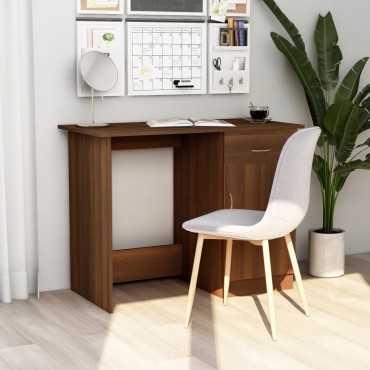 vidaXL Γραφείο Καφέ Δρυς 100x50x76cm από Επεξεργασμένο Ξύλο 1 τεμ.