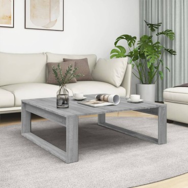 vidaXL Τραπεζάκι Σαλονιού Γκρι Sonoma 100x100x35cm Επεξεργασμένο Ξύλο 1 τεμ.