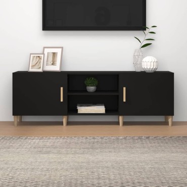 vidaXL Έπιπλο Τηλεόρασης Μαύρο 150x30x50cm Επεξεργασμένο Ξύλο