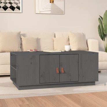 vidaXL Τραπεζάκι Σαλονιού Γκρι 100x50x41cm Μασίφ Ξύλο Πεύκου 1 τεμ.