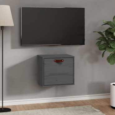 vidaXL Ντουλάπι Τοίχου Γκρι 40x30x35cm από Μασίφ Ξύλο Πεύκου 1 τεμ.